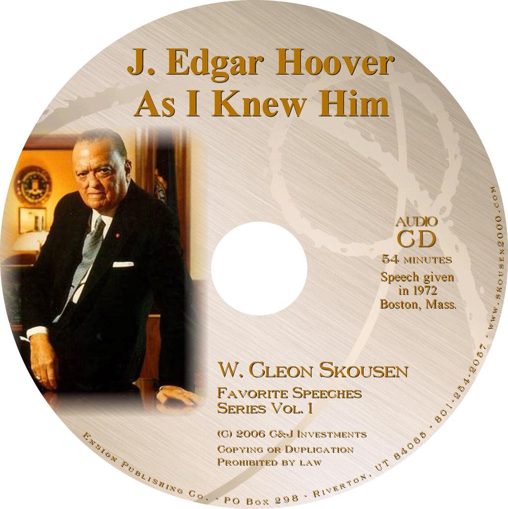 J Edgar Hoover As I Knew Him Speech